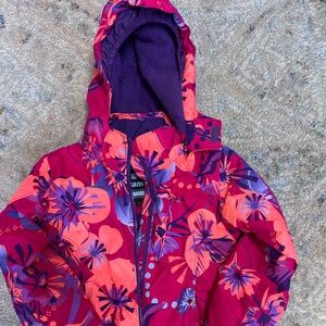 Kamik Floral Ski Jacket in Pink and Purple